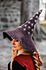 Medieval Sorcerers Hat Filz mit Sternen